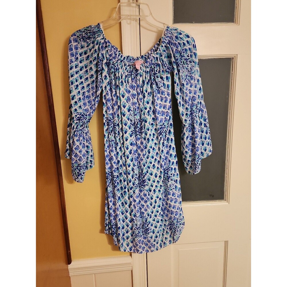 Lilly Pulitzer "Nevie" Off the Shoulder Dress in "Resort White Toe" Size XXS